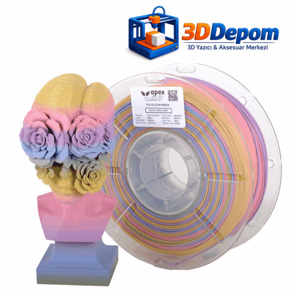 PLA Plus Rainbow Coral Aura Filament
