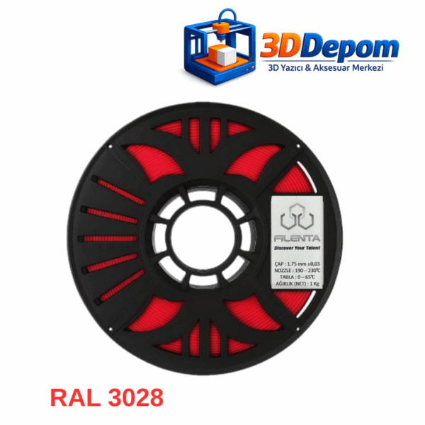 Filenta Kırmızı Pla Premium Filament