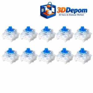 10 Adet Mavi Clicker - Blue Switch