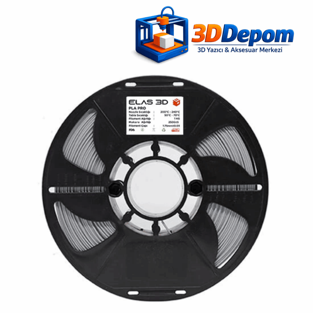 Elas PLA PRO Gümüş Gri Filament