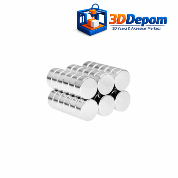 3D Yazıcı Projeleri İçin Güçlü Neodyum Mıknatıs 12x5 mm