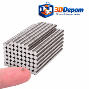 3D Yazıcı Projeleri İçin Güçlü Neodyum Mıknatıs 2x2 mm