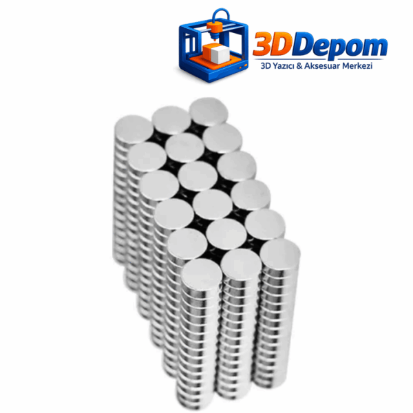 3D Yazıcı Projeleri İçin Güçlü Neodyum Mıknatıs 8x3 mm