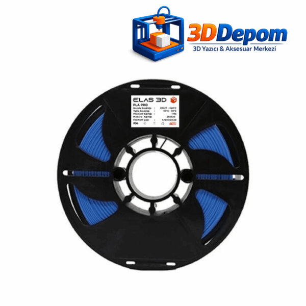 Elas Mavi PLA PRO 1.75mm 1Kg 3D Yazıcı Filamenti