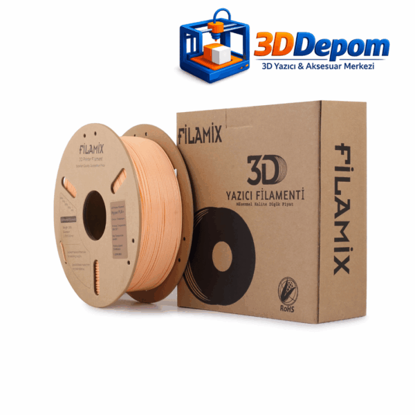 Filamix Hyper PLA+ Champagne Edition 1 Kg 3D Yazıcı Filamenti Kutusu ve Makarısı