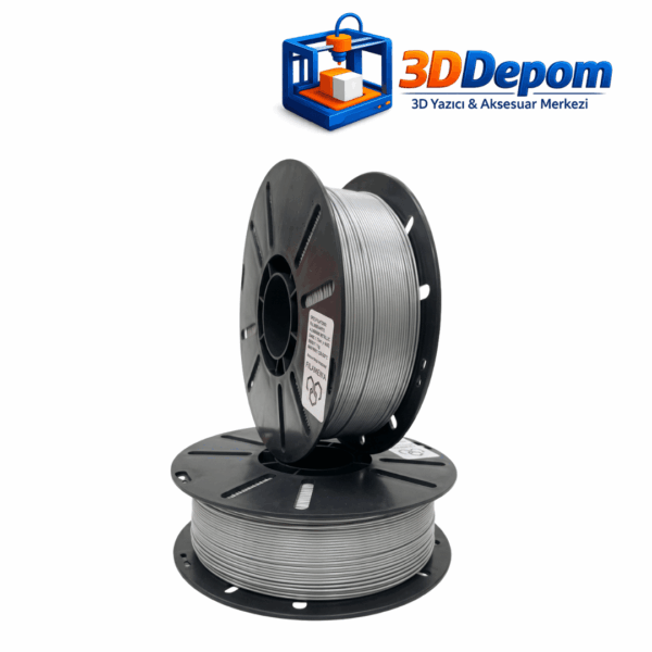 Filenta Gümüş PLA Premium Filament – 1Kg Filenta Gümüş PLA Premium 1.75mm 1Kg 3D Yazıcı Filamenti