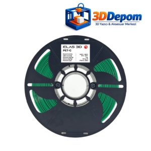 ELAS PET-G Yeşil Filament 1.75mm 1kg makara üstten görünüm